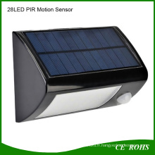 Lumière extérieure solaire d&#39;IP65 28 LED avec le capteur de mouvement pour la barrière de jardin